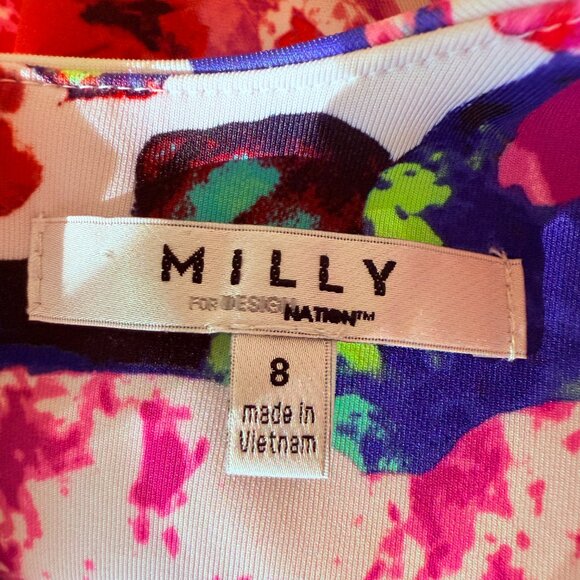 MILLY for DesigNation Floral Fit & Flare Dress Women’s 8 - Picture 5 of 10